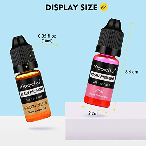 Magicfly Epoxidharz Farbe Set, 20 Epoxy Resin Farbe Flüssiger Epoxidharz Pigment Farbstoff, Harz Farbstoff für Harz… – Bild 6