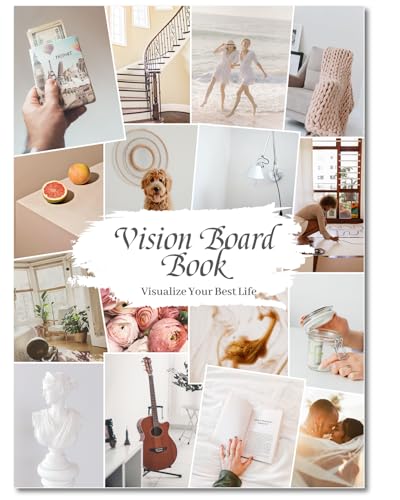 FOUNCY Vision Board Book - 850+ Categorized Vision Board Pictures and Quotes to Visualize Your Dreams & Life Goals Vision Board Supplies for Clip Art and Collage Book