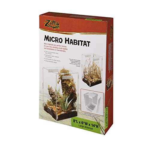 ZILLA Micro Habitat Terrariums with Locking Latch, Arboreal, Large, Clear - Image 4