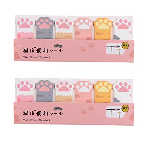 240Pcs Cartoon Animal Notes Cat Paw Memo Self-Adhesive Tabs Notes Page Markers Flags Index for Cat Lovers, Cute Office Supplies, Kawaii School Supplies