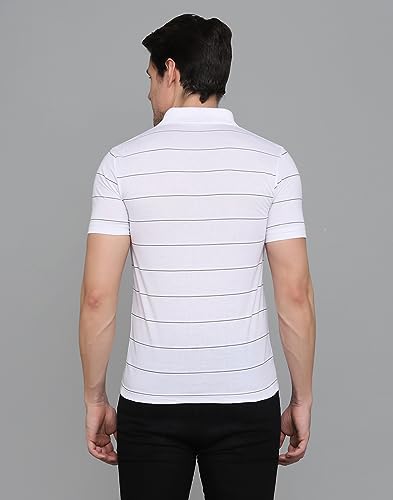 Image of INKKR Striped Polo Neck T-Shirt Dora Combo