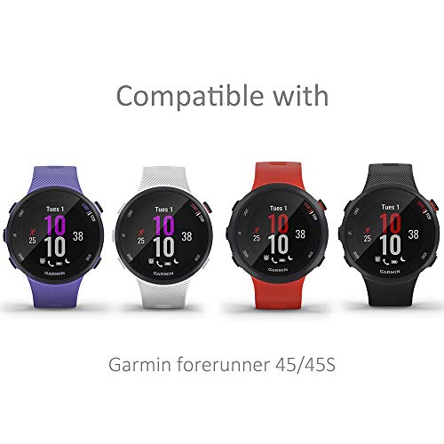 Watchband Compatible with Garmin forerunner 45/45S Replacement Bands - Woven Nylon Strap with Hook and Loop - Regular (10#)