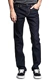 Victorious Men's Slim Fit Unwashed Raw Denim Jeans DL980