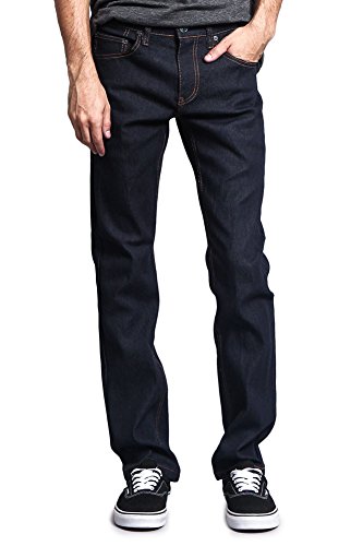 VICTORIOUS Men's Slim Fit Unwashed Raw Denim Jeans DL980