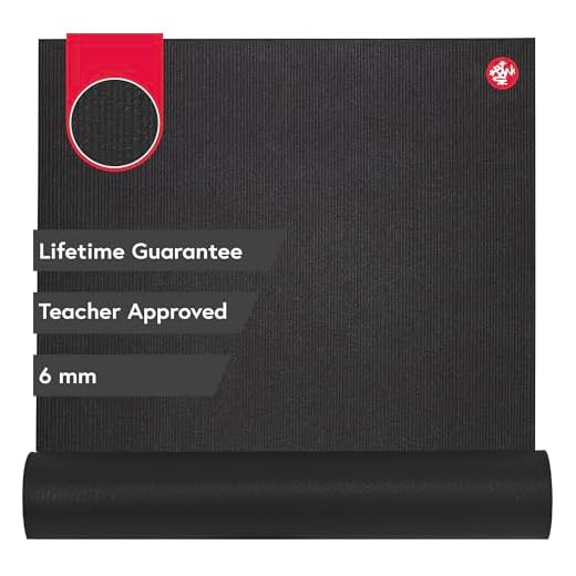 Manduka PRO Yoga Mat – Premium 6mm Thick Mat, Eco Friendly, Oeko-Tex Certified, Free of ALL Chemicals, High Performance Grip, Ultra Dense Cushioning for Support & Stability in Yoga, Pilates, Gym and Any General Fitness - 85 inches, Black
