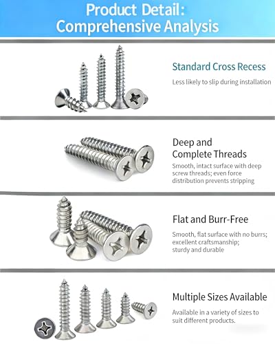 Set de 800 tornillos autorroscantes de acero al carbono miniatura 4