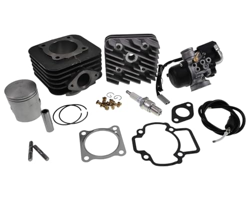 Kit cylindre carburateur 17,5 bougie d'allumage compatible pour PIAGGIO NRG Sfera TPH ZIP DERBI Atlantis 50.