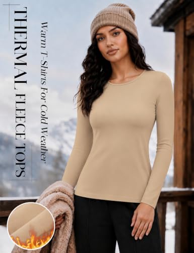 Women's Long Sleeve Chic Top Fleece Shirt Comfortable Thermal Trendy Blouse - image 4