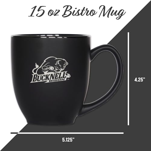 Image of Rico Industries NCAA Primary 15-Oz Personalized Matte Black Bistro Mug - for Hot or Cold Drinks