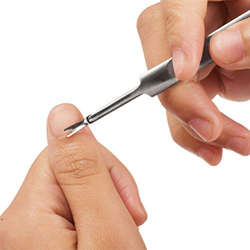 2 Stk Premium Nagelhautschieber Spatel Pusher, Edelstahl – Bild 4
