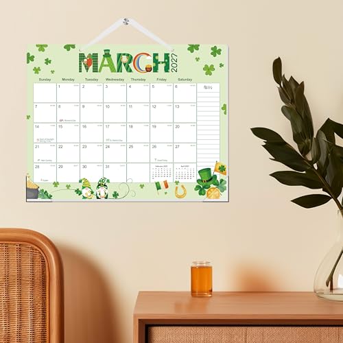 Image of GuassLee Desk Calendar 2026-2027 Large 22 inch x 17 inch Desktop /Wall Monthly Calendar 19-Month School Year Planner Covers June 2026 to December 2027 with Julian Date&Notes for Easy Organizing