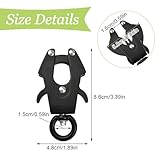 UFURMATE Frosch-Clip, Weltraum-Aluminium-Verriegelung, Robuste Schnellverschluss-Schnalle, Rostbeständige Hundekettenschnalle, Hundeleine Verschluss Frosch-Clip, Ersatz - 299 kg Kapazität, Schwarz