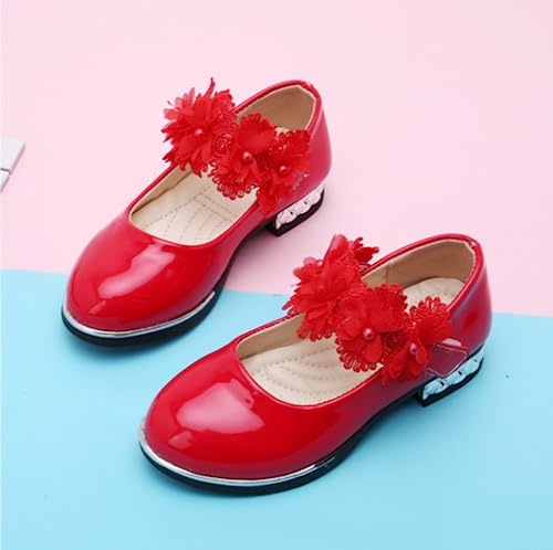 Girls Dress Shoes Flower Flats Ballet Ballerina Mary Jane Wedding Party Shoe3