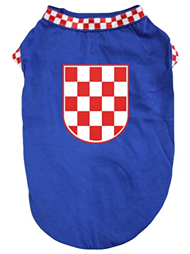 Petitebelle Hunde-Shirt mit Kroatien-Flagge, Blau, XL Cover