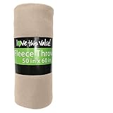 Imperial Home Marc Gold 50 x 60 Tan Fleece Blanket