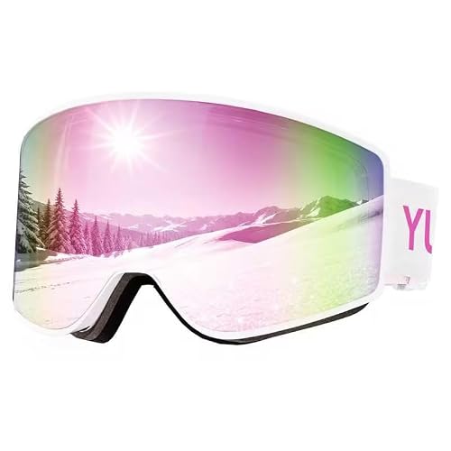 YLKJSWIM Kids Ski Goggles, Snowboard Goggles for Boys Girls Youth OTG 3-14