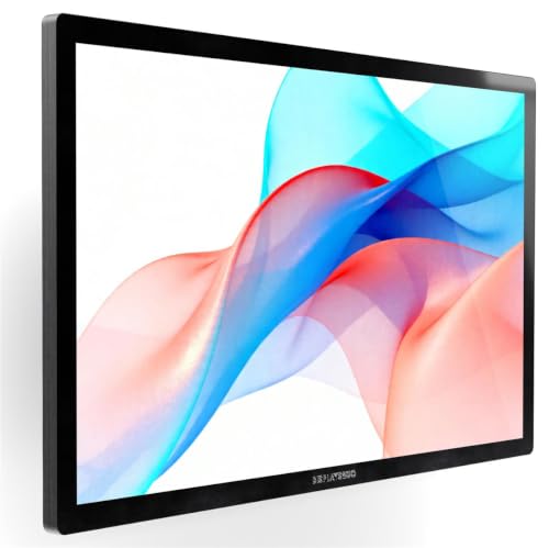 Image of Displays2go 32 inch Wall-Mounted Touch Screen Monitor - 1080p LCD Display with Android 11, 10pt PCAP Touch, WiFi /Bluetooth & Included Wall Mount (DH032TLB)