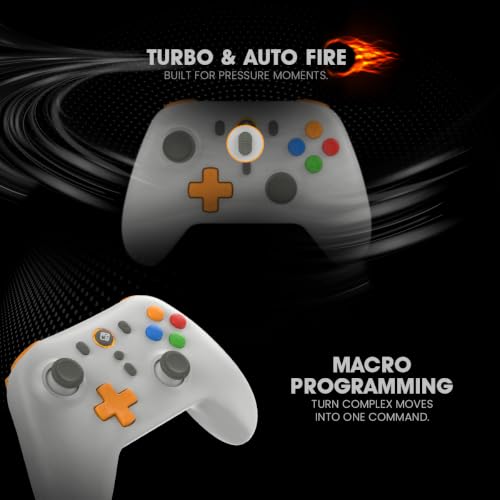 Image of Cosmic Byte Blitz Tri Mode Controller for PC, Hall Effect Triggers, 1000Hz Polling Rate, Adjustable Vibration, Turbo & Auto Turbo, Upgraded with Gyro, TMR Joystick, Software and Charging Dock Support (Retro)