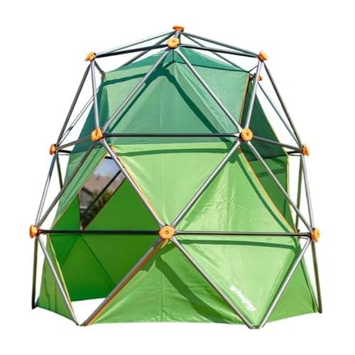 gobaplay Summit Pro Climbing Dome with Tent, 600 lb Capacity, Green - Outdoor 7.5' Non-Slip Rock...