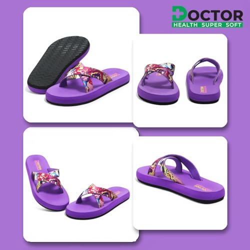 Image of DOCTOR HEALTH SUPER SOFT Women's Classic Ultra Soft Flip Flops with Cushion Footbed for Adult | Comfortable & Light Weight | Stylish & Anti-Skid | Waterproof & Everyday Slip-on for Ladies