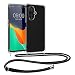 Produktbild kwmobile Necklace Case kompatibel mit OnePlus Nord CE 3 Lite 5G / Nord N30 5G Hülle - Silikon Cover mit Handykette - Band Handyhülle Transparent Schwarz