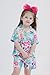 Disney Minnie Mouse Little Girls Hawaiian Button Down Shirt and Shorts Outfit Set Minnie Mouse Turquoise/Pink 6