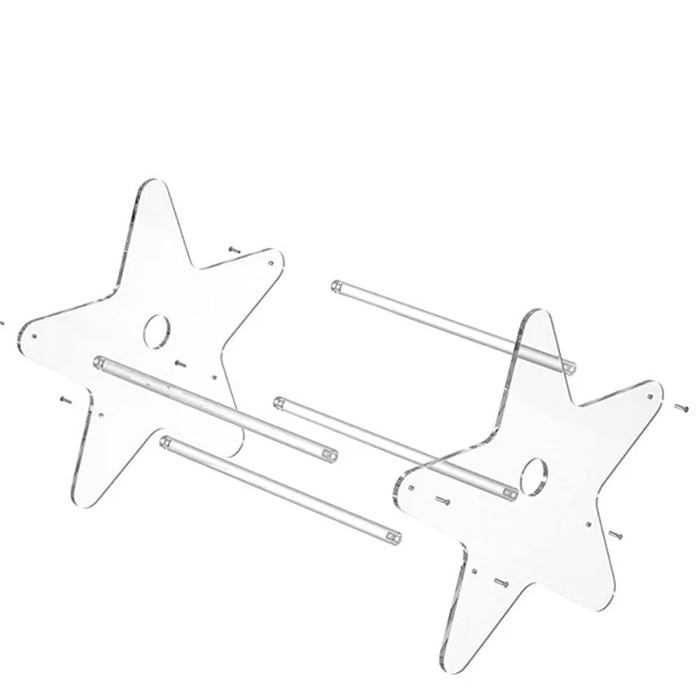 Support de disques Présentoir de CD en vinyle Transparent forme d'étoile à cinq branches, support rangement for album et disque acrylique, for la maison le bureau