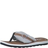 Verschluss: Synthetik s.Oliver Damen 5-5-27112-30 Schiebe-Sandalen, Navy Stripe, 41 EU