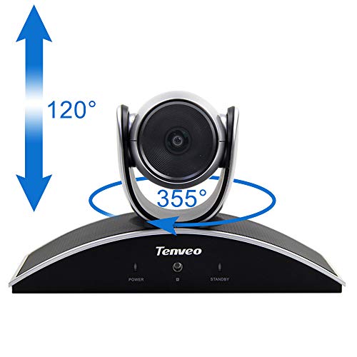 Tenveo 1080p HD Video Conference Camera Pan Tilt Wide Angle IR Remote Control - Thumbnail 3
