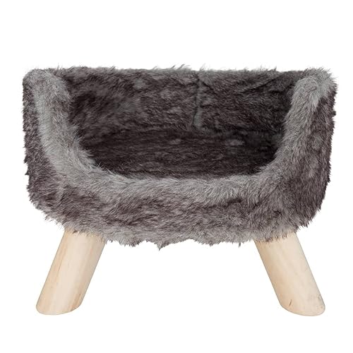 District 70-4711 - Nordic Katzenbett - 40 x 40 x 25 cm - Silber, Einheitsgröße