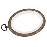 adornos para costura Hecho de plástico de goma, duradero y flexible, buena resistencia a la presión. El anillo colgante de latón retro con grano de madera hace que las manualidades sean más exquisitas, textura antideslizante que ofrece un agarre cómodo