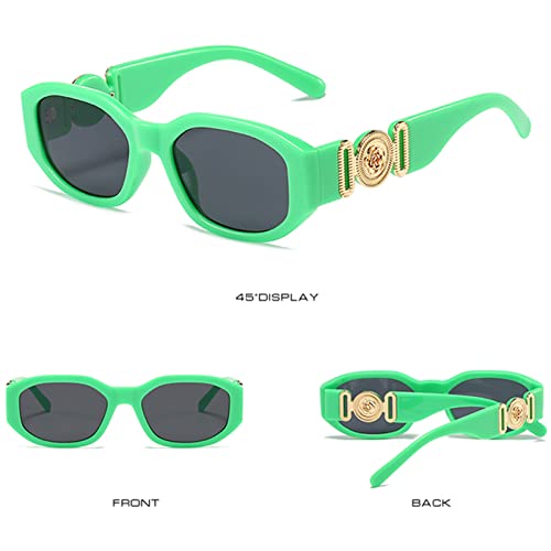 Image of LASPOR Irregular Sunglasses for Women Men Trendy Retro Vintage Rectangle Glasses Hexagon Shades Driving UV400 Protection