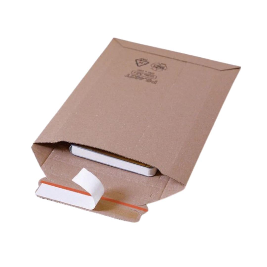 Versandtaschen DIN A3 bis A5 aus Wellpappe, Versandtasche aus Karton, Warensendung Umschläge kaufen, Büwa Kartons für den Versand von Bücher Kleidung Wellpapptaschen (400, 250x353x50mm (DIN A4))