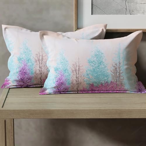 Image of Cloth Fusion Cotton Feel Pillow Covers Set of 2 with Envelope Closure (17X27 Inches, Mystic Lavender)