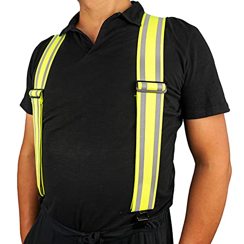 KUNN Safety Reflective Suspender Safety & High Visibility Men Work Suspender