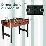 Table multi-jeux HOMASIS 4 en 1, plateau 107 x 61 cm photo 3