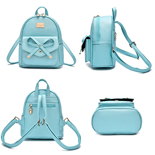 Image of I IHAYNER Girls Bowknot Cute Leather Backpack Mini Backpack Purse for Women