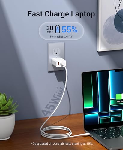 iPhone 18 17 16 Fast Charger Type C,45W Dual Port USB C Fast Charger - image 3