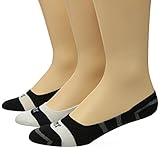 Sperry Top-Sider Men's Signature Invisible Stripe Liners, Black/Charcoal Heather, Medium/Large