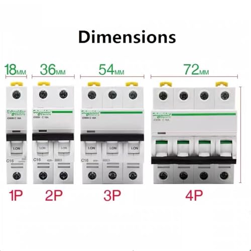 Disjoncteur miniature type C résout les surcharges de réseau 4P 1A - 3