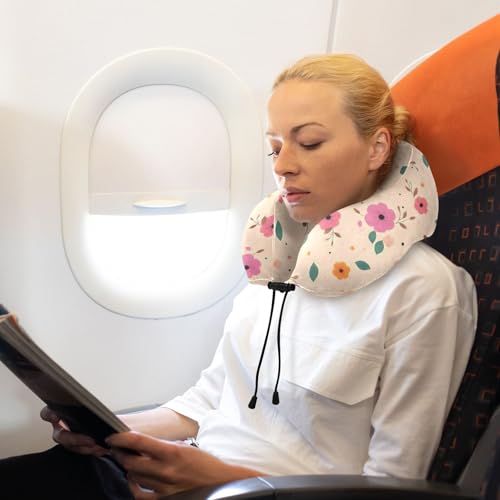 Almohada de espuma viscoelástica para viaje multicolor miniatura 7