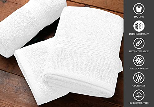 Softex Linen Bath Towel Set, Cotton Towels For Bathroom, Lightweight Absorbent Soft, 22X44 Pack Of 6 For Shower Pool Spa Gym And Hand Towel, White Towel #TOP7
