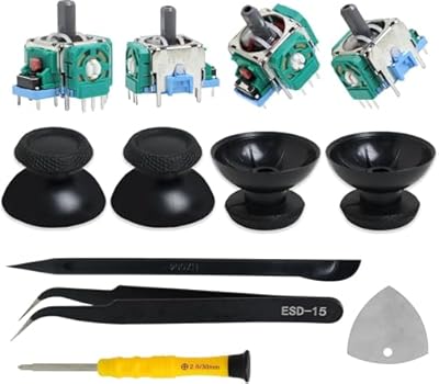 8 Piezas Juego de Reemplazo de Joystick 3D Analógico, Repuesto para PS5,de Módulo Joystick Analógico con Tecnología de Efecto Hall, Kit de Reparación con Herramientas y Tapas de Joystick | Ya disponible en tu tienda friki favorita! En mundofriki.es!