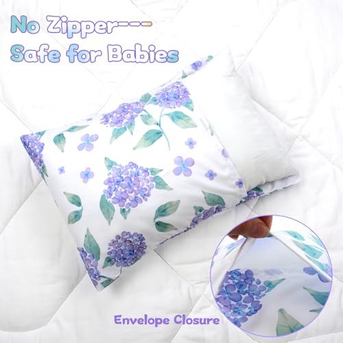 Image of UOMNY Toddler Pillowcases, 13X18 12x16 14x19 Flower Baby Pillow Case 2 Pack Small Pillow Covers for Travel Pillow
