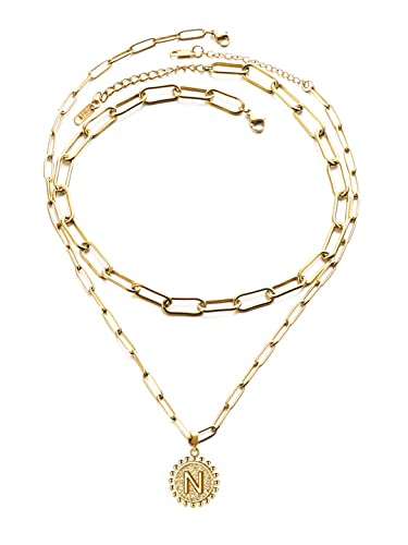 Image of Yellow Chimes Necklace for Women Gold plated Multi-layered Pendent with Charm inter linked chain Pendant Necklace for Women And Girls