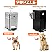 Pupzle Small Dog Poop Trash Can Outside, 1.3 Gal Metal Dog Waste Trash Can, Small Poop Bucket Outdoor with Lid, Poo Container Bin Waterproof Backyard Odor Control, 30 Bags (Steel)