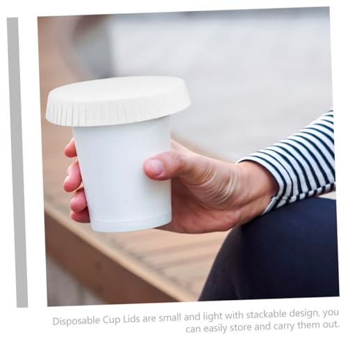 Couvercles en papier blanc pour gobelets de café au bureau et réunion d'équipe - 4