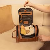 Gusti Leder Studio "Chester" kosmetyczka z prawdziwej skóry wodoodporna podszewka vintage unisex koniak brązowy 2H30-20-5wp, brązowy (Cognac Brown)
