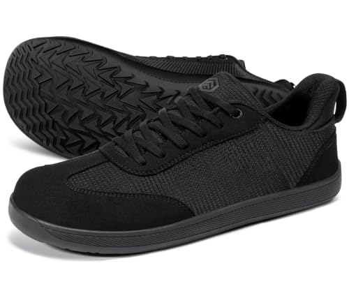 Image of LARNMERN Slip On Steel Toe Shoes Men Work Safety Barefoot Skate Sneakers