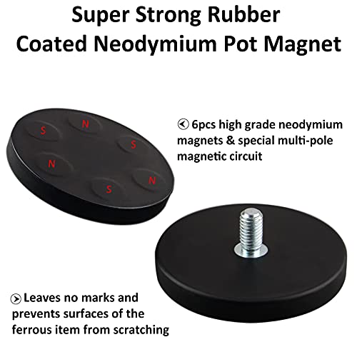 Ulibermagnet 60Lb Magnetic Tripod Head Base With D1/4-20 Male Thread, Soft Rubber, 2Pack Magnetic Mounting For Action Camera, Gopro And Security Camera #TOP2